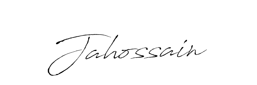 Use a signature maker to create a handwritten signature online. With this signature software, you can design (Antro_Vectra) your own signature for name Jahossain. Jahossain signature style 6 images and pictures png