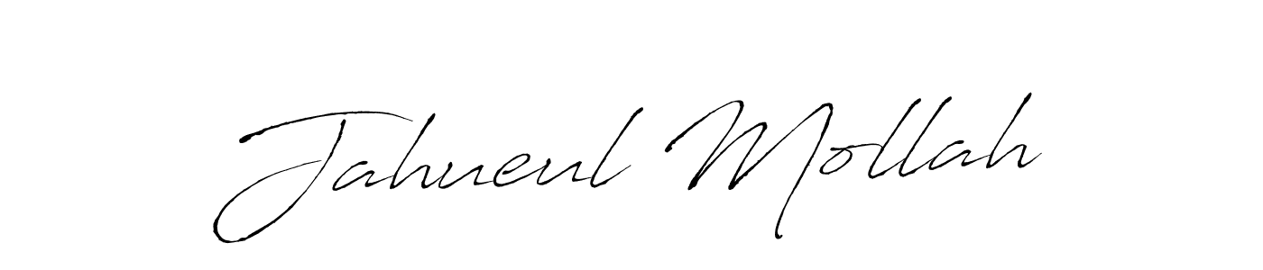 How to make Jahueul Mollah name signature. Use Antro_Vectra style for creating short signs online. This is the latest handwritten sign. Jahueul Mollah signature style 6 images and pictures png