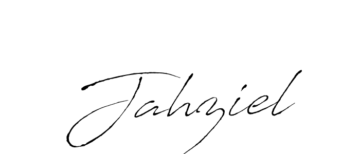 Use a signature maker to create a handwritten signature online. With this signature software, you can design (Antro_Vectra) your own signature for name Jahziel. Jahziel signature style 6 images and pictures png