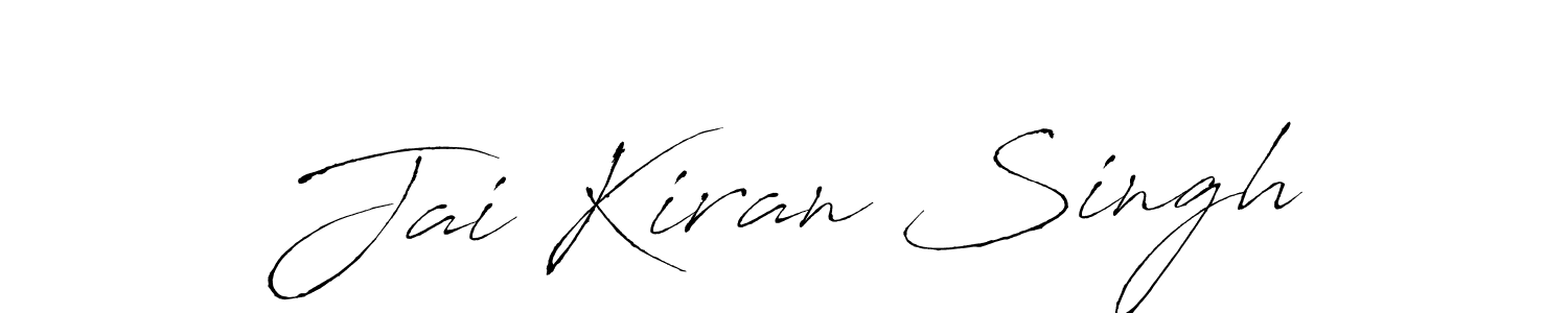 How to make Jai Kiran Singh name signature. Use Antro_Vectra style for creating short signs online. This is the latest handwritten sign. Jai Kiran Singh signature style 6 images and pictures png