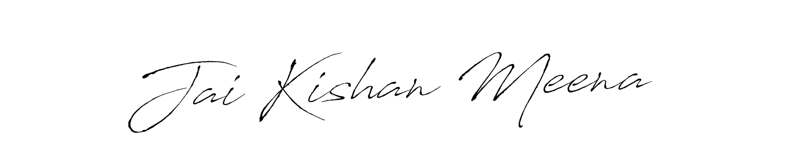Make a beautiful signature design for name Jai Kishan Meena. With this signature (Antro_Vectra) style, you can create a handwritten signature for free. Jai Kishan Meena signature style 6 images and pictures png