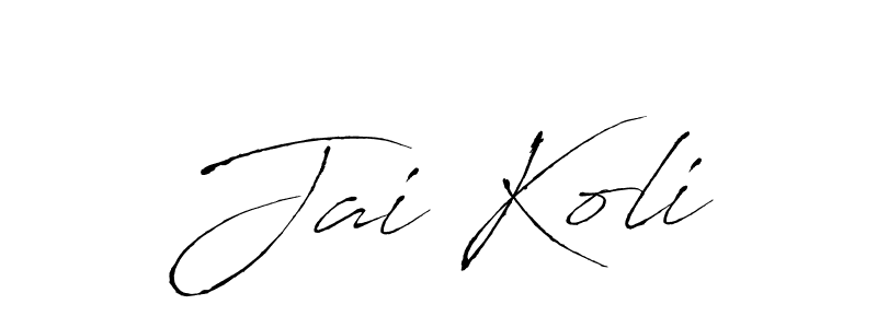 How to make Jai Koli name signature. Use Antro_Vectra style for creating short signs online. This is the latest handwritten sign. Jai Koli signature style 6 images and pictures png