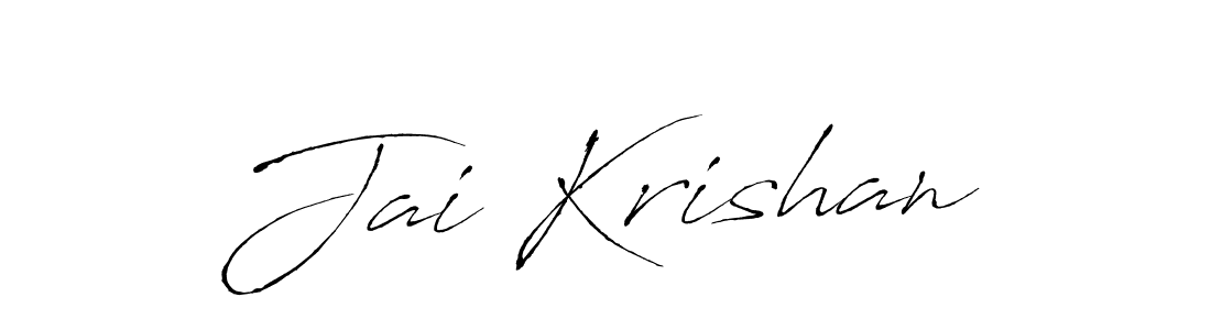 Make a beautiful signature design for name Jai Krishan. With this signature (Antro_Vectra) style, you can create a handwritten signature for free. Jai Krishan signature style 6 images and pictures png