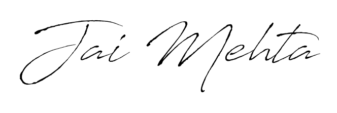 Personalize your online presence with Jai Mehta signature rendered in elegant Antro_Vectra font. Great for website footers and blogs. Jai Mehta signature style 6 images and pictures png