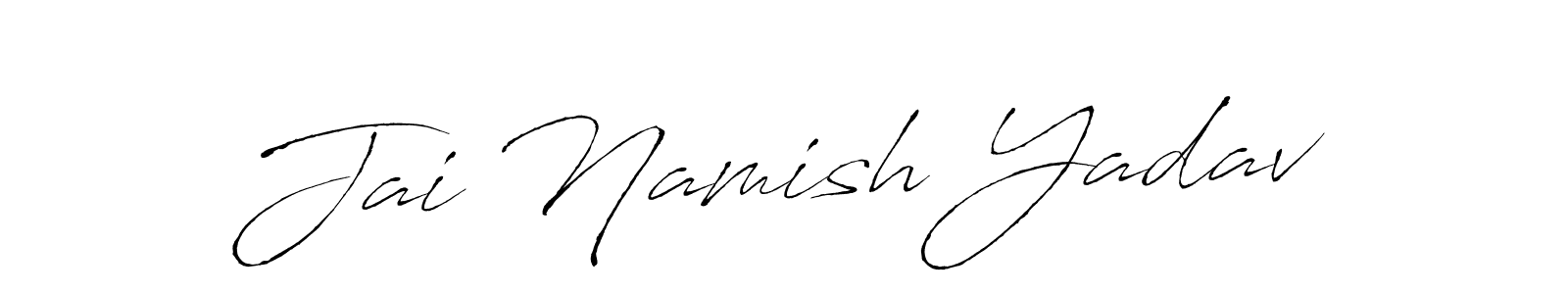 Make a beautiful signature design for name Jai Namish Yadav. With this signature (Antro_Vectra) style, you can create a handwritten signature for free. Jai Namish Yadav signature style 6 images and pictures png