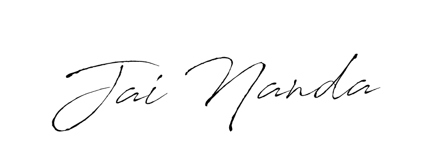 if you are searching for the best signature style for your name Jai Nanda. so please give up your signature search. here we have designed multiple signature styles  using Antro_Vectra. Jai Nanda signature style 6 images and pictures png