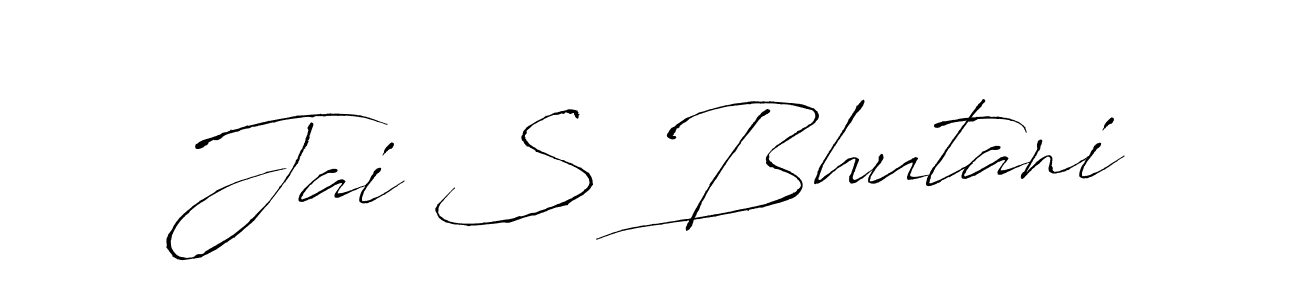 Create a beautiful signature design for name Jai S Bhutani. With this signature (Antro_Vectra) fonts, you can make a handwritten signature for free. Jai S Bhutani signature style 6 images and pictures png