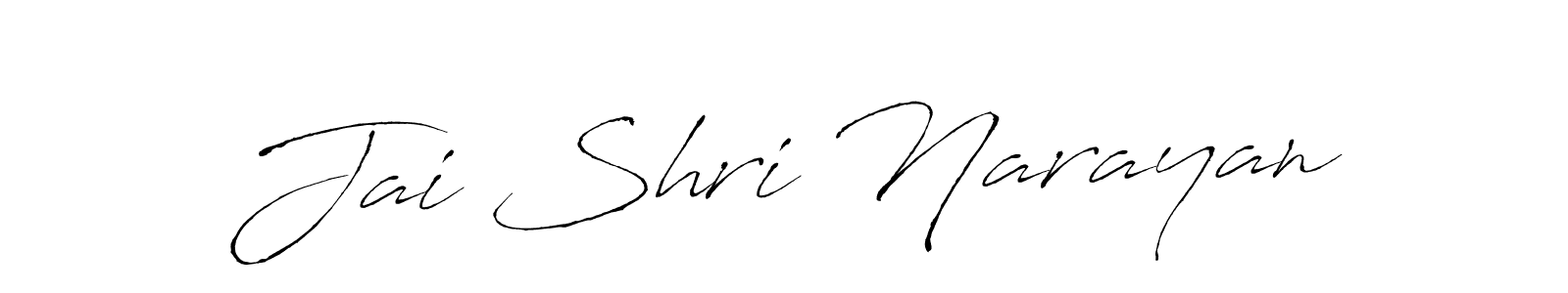 Also we have Jai Shri Narayan name is the best signature style. Create professional handwritten signature collection using Antro_Vectra autograph style. Jai Shri Narayan signature style 6 images and pictures png