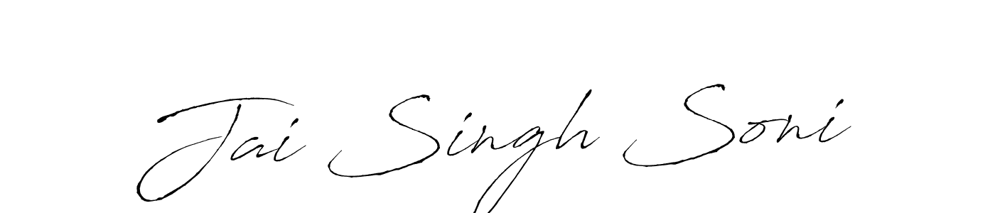 The best way (Antro_Vectra) to make a short signature is to pick only two or three words in your name. The name Jai Singh Soni include a total of six letters. For converting this name. Jai Singh Soni signature style 6 images and pictures png