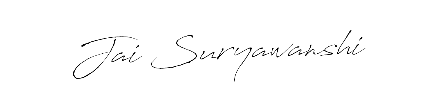 How to make Jai Suryawanshi name signature. Use Antro_Vectra style for creating short signs online. This is the latest handwritten sign. Jai Suryawanshi signature style 6 images and pictures png