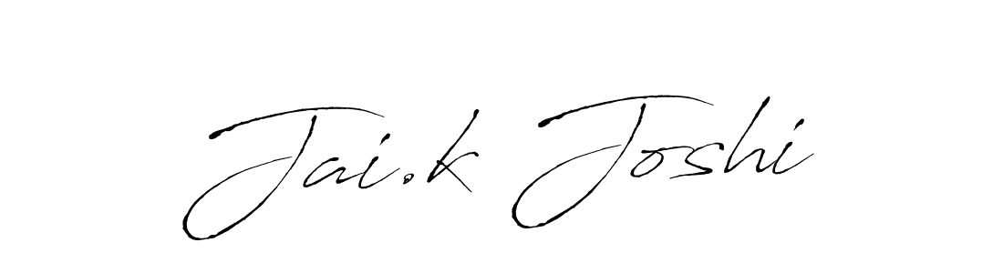Create a beautiful signature design for name Jai.k Joshi. With this signature (Antro_Vectra) fonts, you can make a handwritten signature for free. Jai.k Joshi signature style 6 images and pictures png
