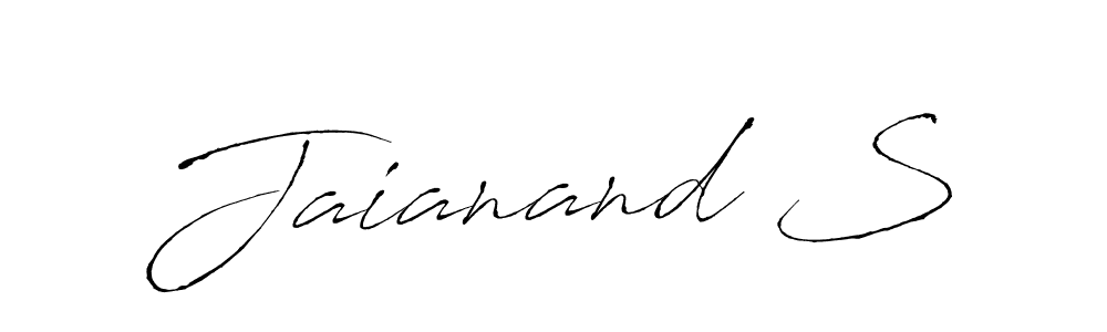 Also You can easily find your signature by using the search form. We will create Jaianand S name handwritten signature images for you free of cost using Antro_Vectra sign style. Jaianand S signature style 6 images and pictures png