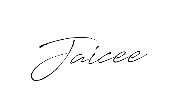 Jaicee stylish signature style. Best Handwritten Sign (Antro_Vectra) for my name. Handwritten Signature Collection Ideas for my name Jaicee. Jaicee signature style 6 images and pictures png