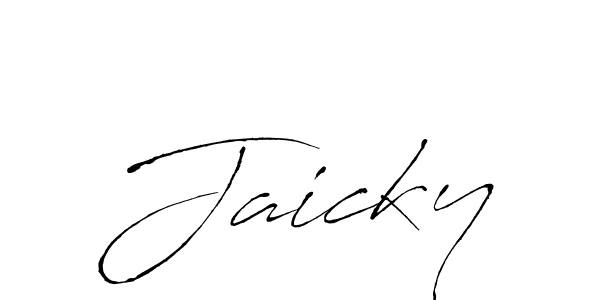 Make a beautiful signature design for name Jaicky. With this signature (Antro_Vectra) style, you can create a handwritten signature for free. Jaicky signature style 6 images and pictures png