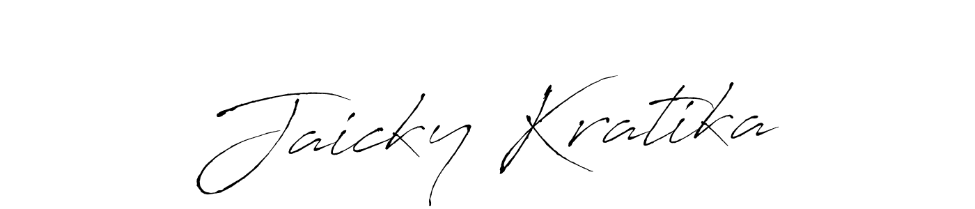 Similarly Antro_Vectra is the best handwritten signature design. Signature creator online .You can use it as an online autograph creator for name Jaicky Kratika. Jaicky Kratika signature style 6 images and pictures png