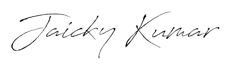 Design your own signature with our free online signature maker. With this signature software, you can create a handwritten (Antro_Vectra) signature for name Jaicky Kumar. Jaicky Kumar signature style 6 images and pictures png