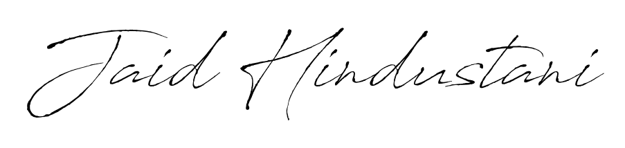 Jaid Hindustani stylish signature style. Best Handwritten Sign (Antro_Vectra) for my name. Handwritten Signature Collection Ideas for my name Jaid Hindustani. Jaid Hindustani signature style 6 images and pictures png