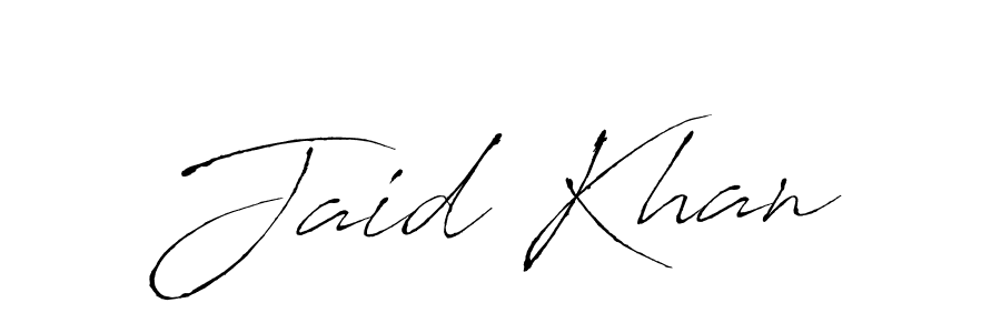 How to make Jaid Khan name signature. Use Antro_Vectra style for creating short signs online. This is the latest handwritten sign. Jaid Khan signature style 6 images and pictures png