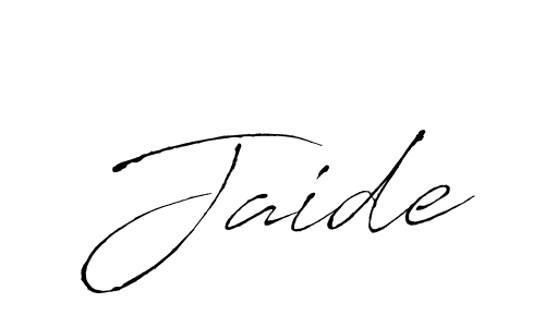 Use a signature maker to create a handwritten signature online. With this signature software, you can design (Antro_Vectra) your own signature for name Jaide. Jaide signature style 6 images and pictures png