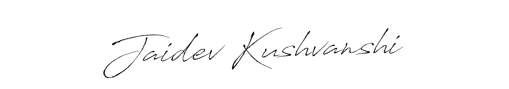Design your own signature with our free online signature maker. With this signature software, you can create a handwritten (Antro_Vectra) signature for name Jaidev Kushvanshi. Jaidev Kushvanshi signature style 6 images and pictures png