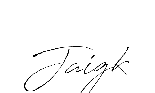 Use a signature maker to create a handwritten signature online. With this signature software, you can design (Antro_Vectra) your own signature for name Jaigk. Jaigk signature style 6 images and pictures png
