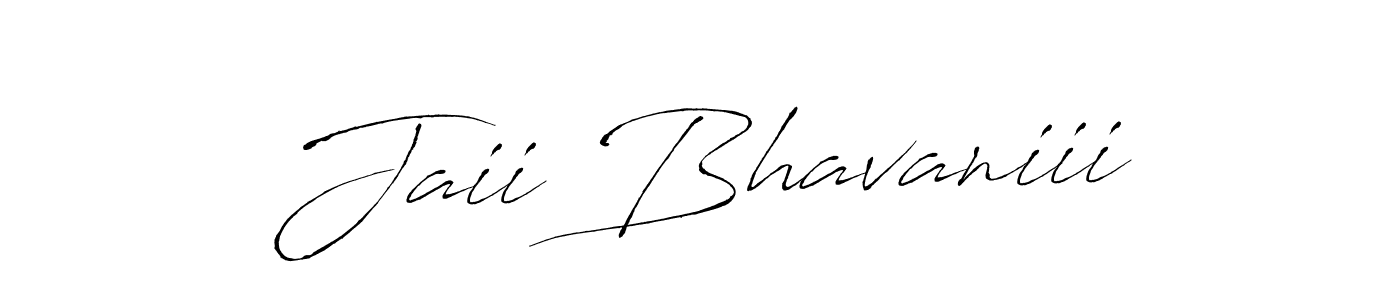 Create a beautiful signature design for name Jaii Bhavaniii. With this signature (Antro_Vectra) fonts, you can make a handwritten signature for free. Jaii Bhavaniii signature style 6 images and pictures png