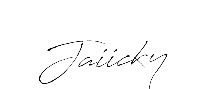 Make a beautiful signature design for name Jaiicky. With this signature (Antro_Vectra) style, you can create a handwritten signature for free. Jaiicky signature style 6 images and pictures png