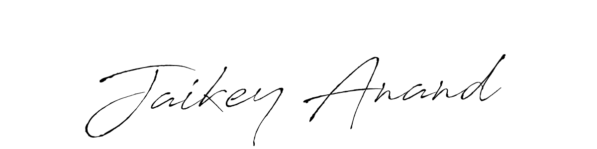 How to make Jaikey Anand name signature. Use Antro_Vectra style for creating short signs online. This is the latest handwritten sign. Jaikey Anand signature style 6 images and pictures png