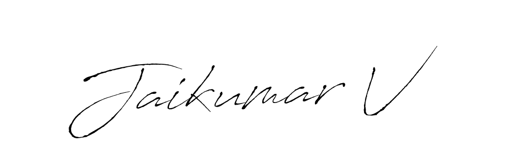 Design your own signature with our free online signature maker. With this signature software, you can create a handwritten (Antro_Vectra) signature for name Jaikumar V. Jaikumar V signature style 6 images and pictures png