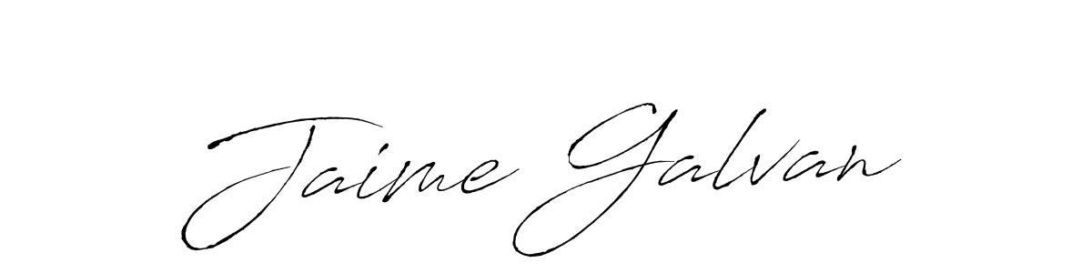 How to make Jaime Galvan name signature. Use Antro_Vectra style for creating short signs online. This is the latest handwritten sign. Jaime Galvan signature style 6 images and pictures png