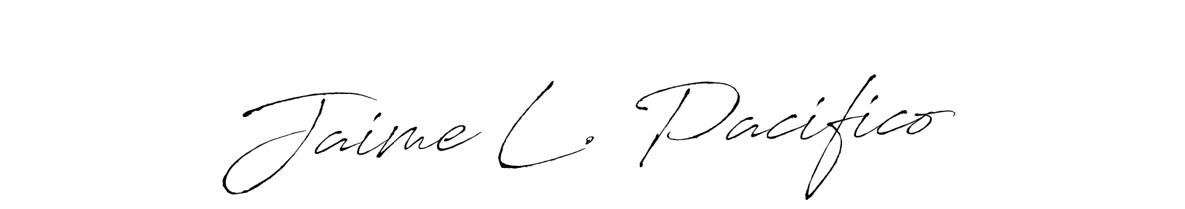 This is the best signature style for the Jaime L. Pacifico name. Also you like these signature font (Antro_Vectra). Mix name signature. Jaime L. Pacifico signature style 6 images and pictures png