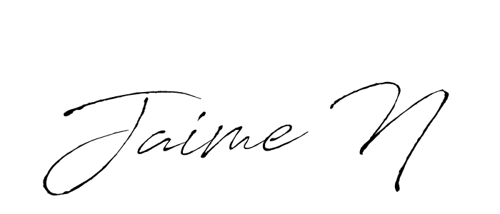 Design your own signature with our free online signature maker. With this signature software, you can create a handwritten (Antro_Vectra) signature for name Jaime N. Jaime N signature style 6 images and pictures png