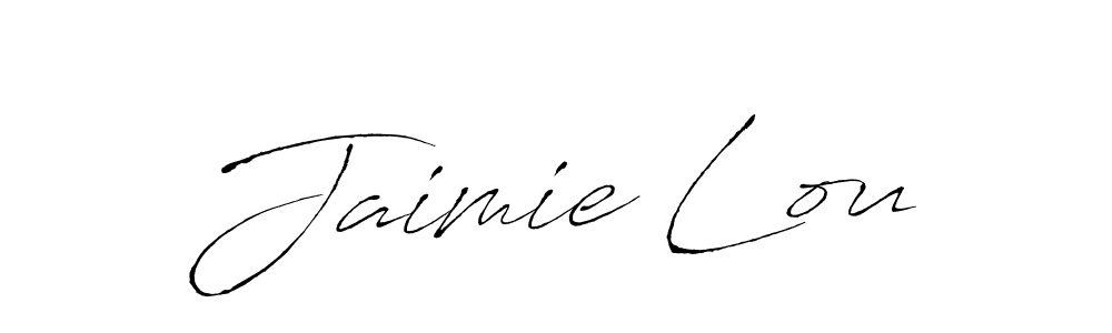 How to make Jaimie Lou name signature. Use Antro_Vectra style for creating short signs online. This is the latest handwritten sign. Jaimie Lou signature style 6 images and pictures png
