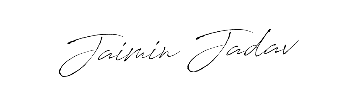How to make Jaimin Jadav signature? Antro_Vectra is a professional autograph style. Create handwritten signature for Jaimin Jadav name. Jaimin Jadav signature style 6 images and pictures png