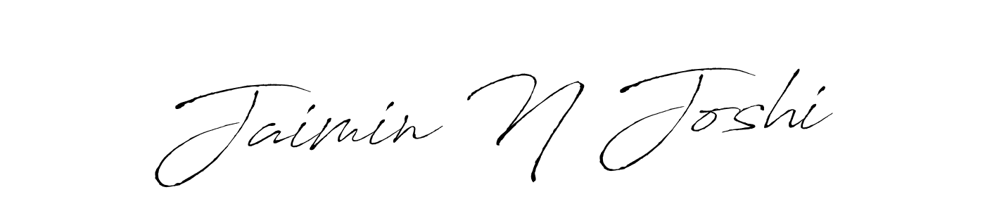 Create a beautiful signature design for name Jaimin N Joshi. With this signature (Antro_Vectra) fonts, you can make a handwritten signature for free. Jaimin N Joshi signature style 6 images and pictures png