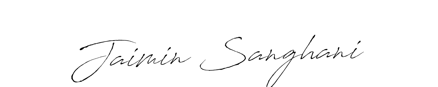 Also we have Jaimin Sanghani name is the best signature style. Create professional handwritten signature collection using Antro_Vectra autograph style. Jaimin Sanghani signature style 6 images and pictures png