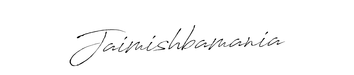 How to make Jaimishbamania name signature. Use Antro_Vectra style for creating short signs online. This is the latest handwritten sign. Jaimishbamania signature style 6 images and pictures png