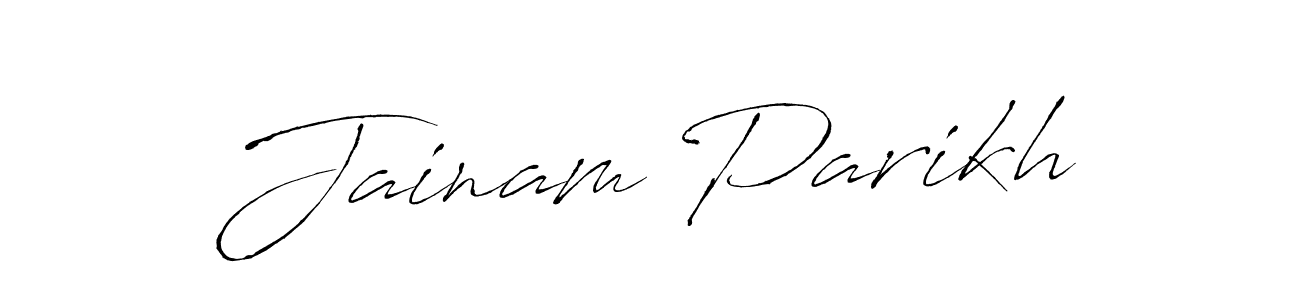 Jainam Parikh stylish signature style. Best Handwritten Sign (Antro_Vectra) for my name. Handwritten Signature Collection Ideas for my name Jainam Parikh. Jainam Parikh signature style 6 images and pictures png