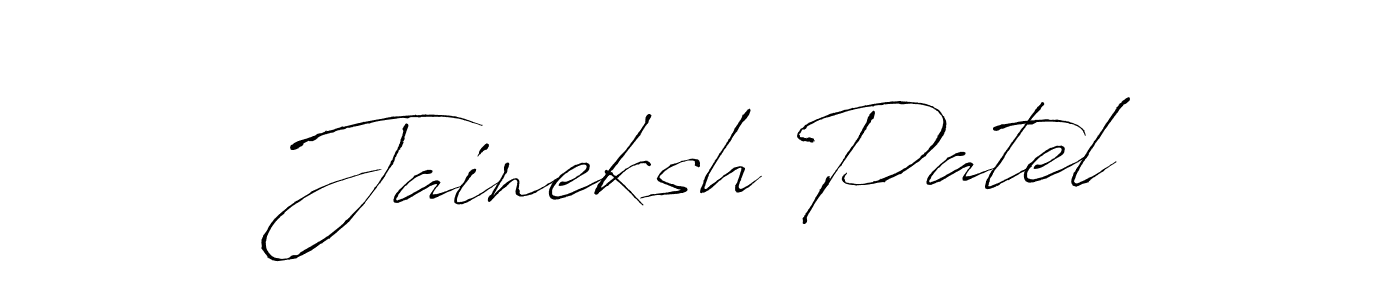 How to make Jaineksh Patel signature? Antro_Vectra is a professional autograph style. Create handwritten signature for Jaineksh Patel name. Jaineksh Patel signature style 6 images and pictures png