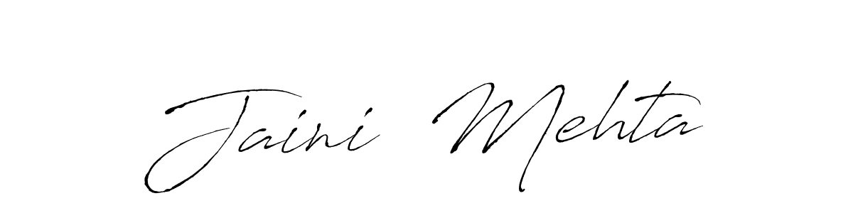 Design your own signature with our free online signature maker. With this signature software, you can create a handwritten (Antro_Vectra) signature for name Jaini  Mehta. Jaini  Mehta signature style 6 images and pictures png