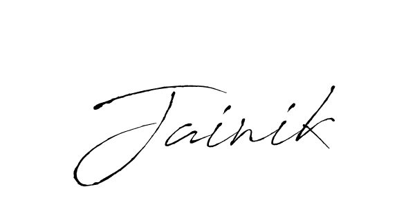 Jainik stylish signature style. Best Handwritten Sign (Antro_Vectra) for my name. Handwritten Signature Collection Ideas for my name Jainik. Jainik signature style 6 images and pictures png