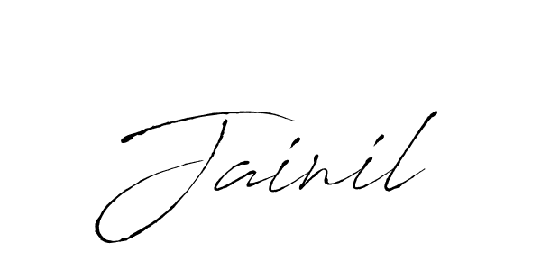 Jainil stylish signature style. Best Handwritten Sign (Antro_Vectra) for my name. Handwritten Signature Collection Ideas for my name Jainil. Jainil signature style 6 images and pictures png