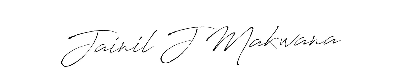 The best way (Antro_Vectra) to make a short signature is to pick only two or three words in your name. The name Jainil J Makwana include a total of six letters. For converting this name. Jainil J Makwana signature style 6 images and pictures png
