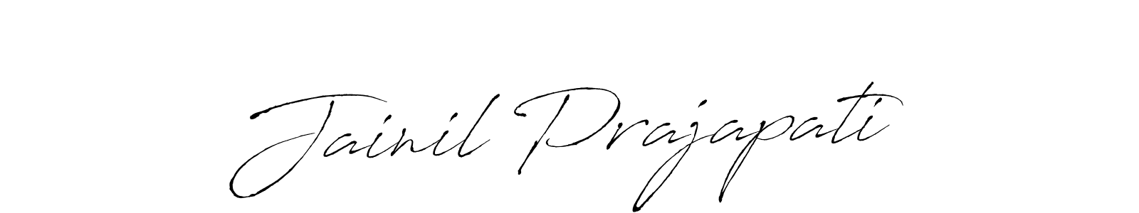 Create a beautiful signature design for name Jainil Prajapati. With this signature (Antro_Vectra) fonts, you can make a handwritten signature for free. Jainil Prajapati signature style 6 images and pictures png