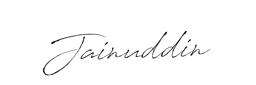 How to make Jainuddin signature? Antro_Vectra is a professional autograph style. Create handwritten signature for Jainuddin name. Jainuddin signature style 6 images and pictures png