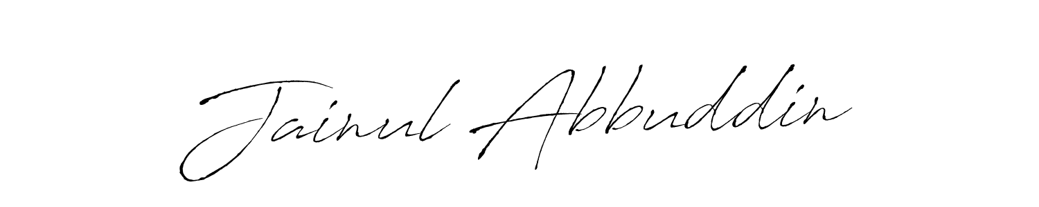 Also You can easily find your signature by using the search form. We will create Jainul Abbuddin name handwritten signature images for you free of cost using Antro_Vectra sign style. Jainul Abbuddin signature style 6 images and pictures png