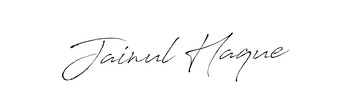 Design your own signature with our free online signature maker. With this signature software, you can create a handwritten (Antro_Vectra) signature for name Jainul Haque. Jainul Haque signature style 6 images and pictures png