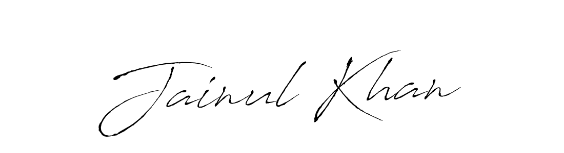 Make a beautiful signature design for name Jainul Khan. With this signature (Antro_Vectra) style, you can create a handwritten signature for free. Jainul Khan signature style 6 images and pictures png