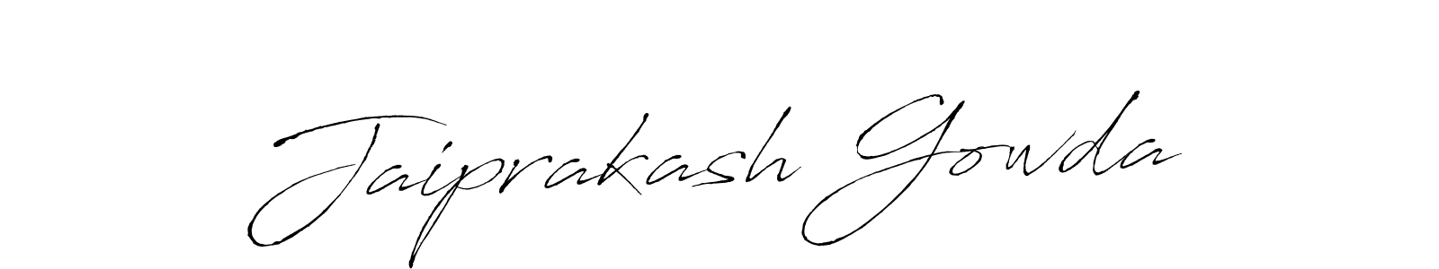 Jaiprakash Gowda stylish signature style. Best Handwritten Sign (Antro_Vectra) for my name. Handwritten Signature Collection Ideas for my name Jaiprakash Gowda. Jaiprakash Gowda signature style 6 images and pictures png