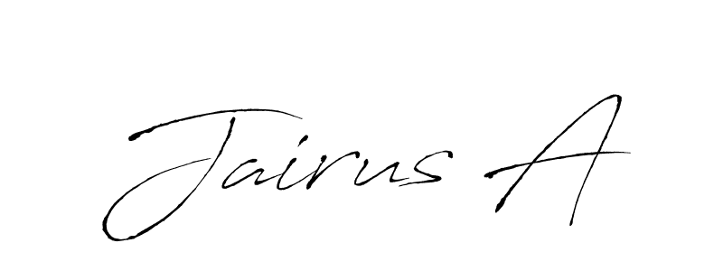 Design your own signature with our free online signature maker. With this signature software, you can create a handwritten (Antro_Vectra) signature for name Jairus A. Jairus A signature style 6 images and pictures png